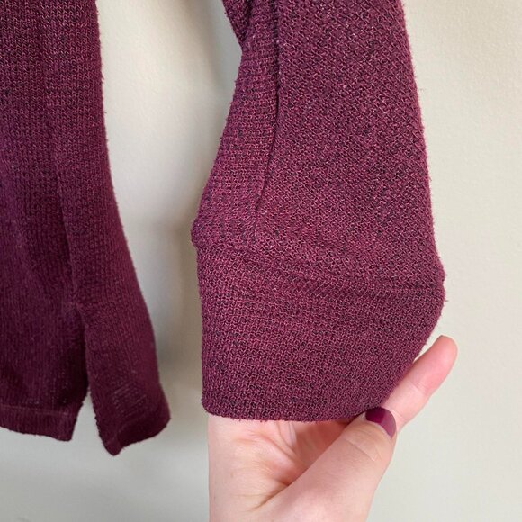 American Eagle Outfitters Maroon Button-up Knit Cardigan Medium - Picture 7 of 10